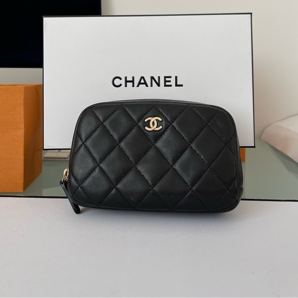 CHANEL Handbags - Chanel lambskin cosmetic pouch
